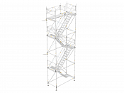 Construction stair  8 m - Modular Light