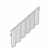 Grandstand guardrail, childproof 257×100 (steel)