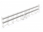 Byggställning - Nolimit Modular 24×6 m med trappa