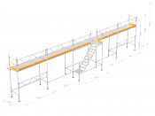 Byggställning - Nolimit Modular 15×4 m med trappa