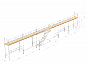 Byggställning - Nolimit Modular 18×4 m med trappa