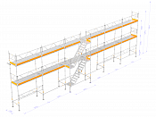Byggställning - Nolimit Modular 18×6 m med trappa