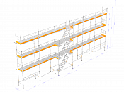 Byggställning - Nolimit Modular 18×8 m med trappa