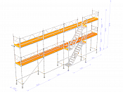 Byggställning - Nolimit Modular 12×6 m med trappa