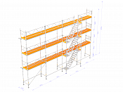 Byggställning - Nolimit Modular 12×8 m med trappa