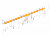Byggställning - Nolimit Modular 18×4 m med trappa