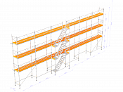 Byggställning - Nolimit Modular 18×8 m med trappa