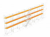 Byggställning - Nolimit Modular 21×8 m med trappa