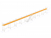 Byggställning - Nolimit Modular 27×4 m med trappa
