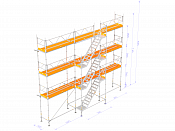Byggställning - Nolimit Modular 9×8 m med trappa