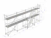 Scaffolding - Nolimit frame 12×6 m with stairs