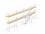 Scaffolding - Nolimit frame 12x6 m with stairs