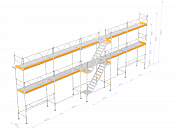 Byggställning - Nolimit Frame 15×6 m med trappa