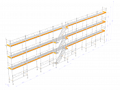 Byggställning - Nolimit Frame 24×8 m med trappa