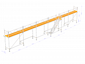 Stillads - Nolimit ramme 18×4 m med trappe