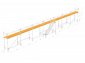 Stillads - Nolimit ramme 21×4 m med trappe