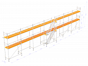 Stillads - Nolimit ramme 21×6 m med trappe