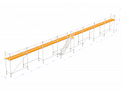Stillads - Nolimit ramme 24×4 m med trappe