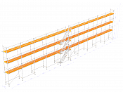 Stillads - Nolimit ramme 30×8 m med trappe