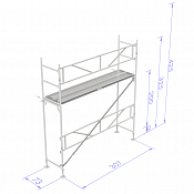 Byggställning - Frame 3×4 m Baspaket