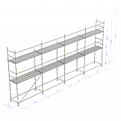 Byggställning - Modular 12×6 m - Bas 109