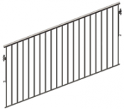 Grandstand guardrail, childproof 257×100 (steel)