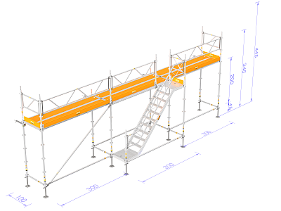 Byggställning - Nolimit Modular 9×4 m med trappa