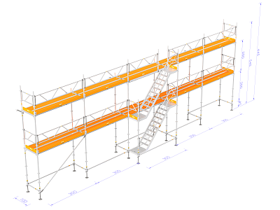 Byggställning - Nolimit Frame 15×6 m med trappa