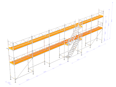 Byggställning - Nolimit Frame 18×6 m med trappa
