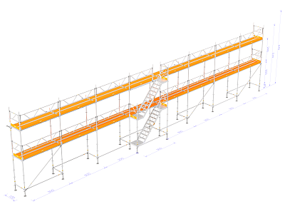 Byggställning - Nolimit Frame 24×6 m med trappa